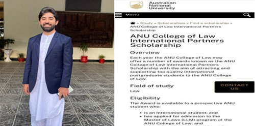 School of Law, Quaid-i-Azam University’s inclusion in the list of Australian National University, College of Law International Partners Scholarship