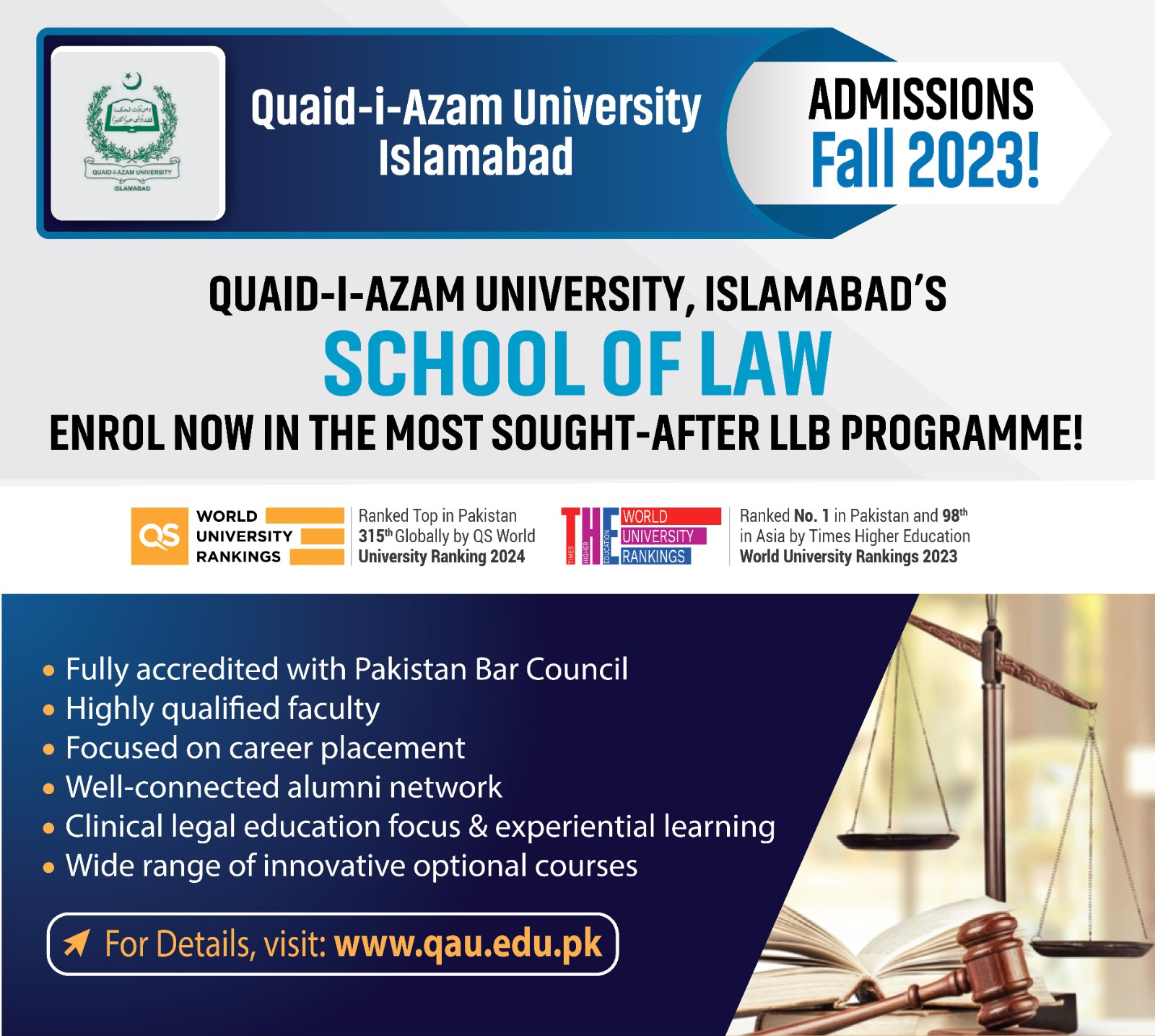 Admissions Open, Golden Opportunity to join one of the most sought-after BA/LL.B Programmes.