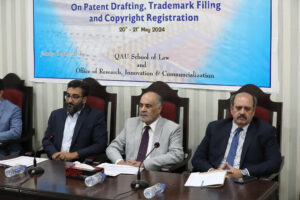 Two-Day Workshop on Patent Drafting, Copyright Registration, and Trademark Filing Begins at QAU